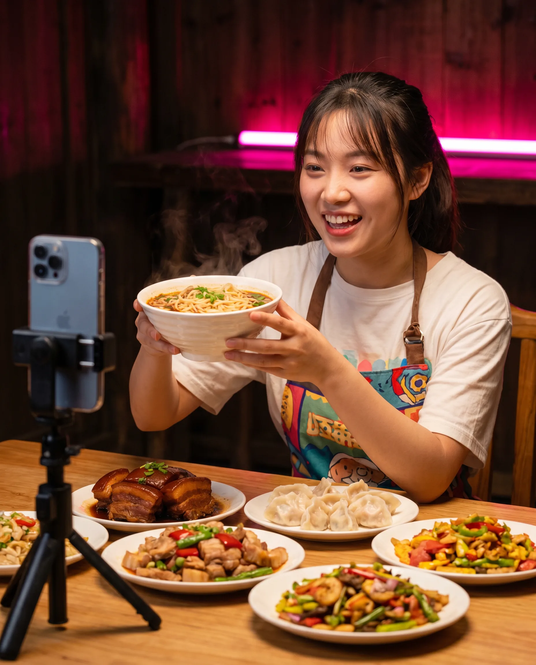 黑料大赛签约美食达人形象照